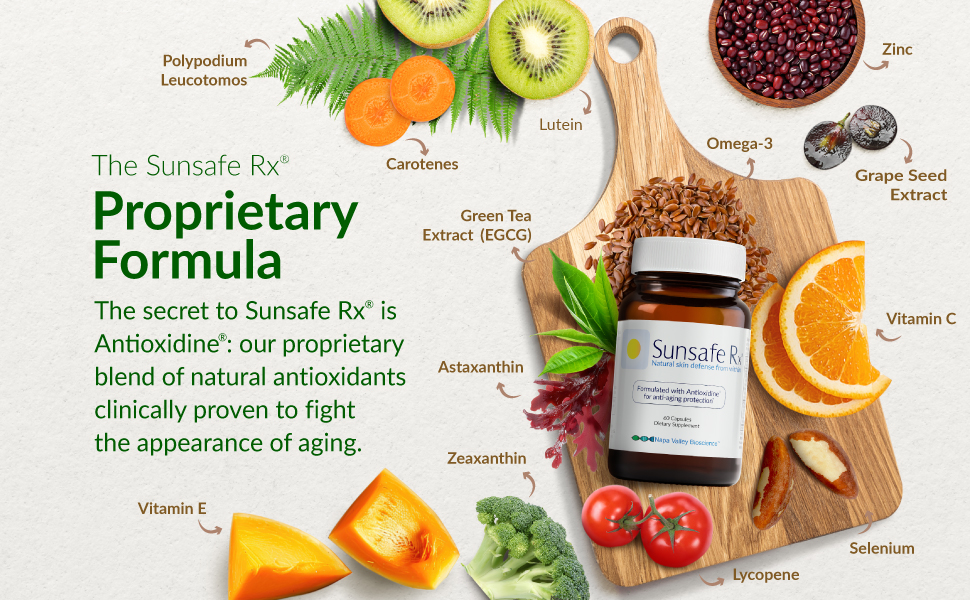 Natural antioxidants healthy ingredients for skin and eyes