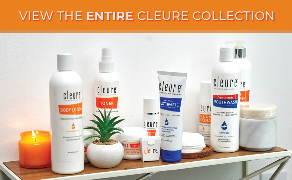 Cleure products are curated for sensitive skin in women, men adults and children