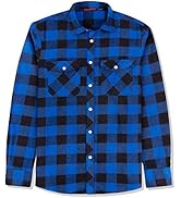J.Ver Men's Flannel Plaid Shirts Long Sleeve Regular Fit Casual Button Down Shirt
