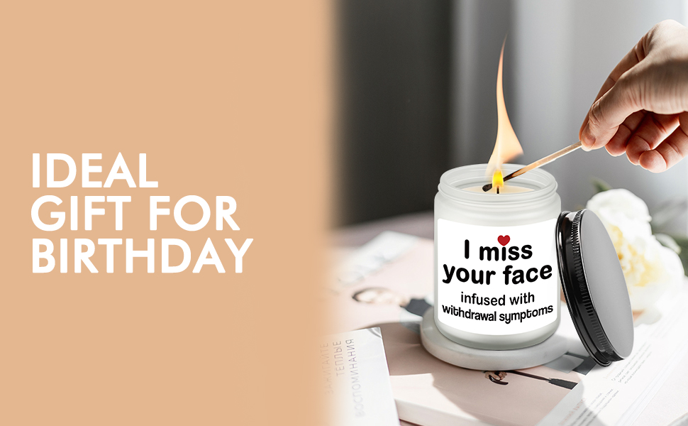 Miss Your Face Candle, Birthday Gifts for Women Candle – Scented Candle - Best Friend Gifts