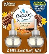 Glade PlugIns Refills Air Freshener, Scented and Essential Oils for Home and Bathroom, Cashmere W...