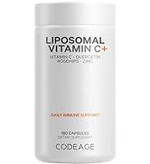 Codeage Liposomal Vitamin C 1500mg with Zinc, Elderberry, Citrus Bioflavonoids Grapefruit, Lemon,...