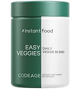 Instantfood Easy Veggies, Over 15 Vegetables Equivalent All-in-One, Daily Vegan Blend, Whole Food...