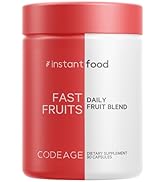 Instantfood Fast Fruits, Over 15 Fruits Equivalent All-In-One, Vegan Daily Vitamins, Whole Food N...