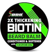 2X Thickening BIOTIN Beard Balm For Men & Mustache Wax for Beard Growth • Organic Beard Condition...