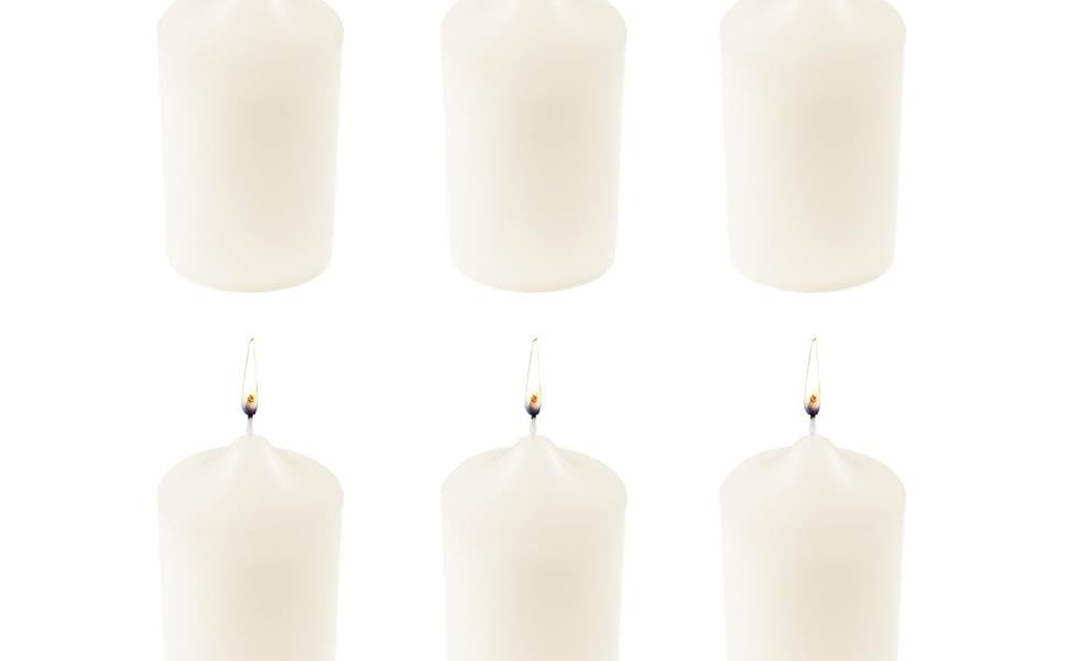 white Ivory Unscented Restaurant Candles, Nice Wedding Candles, table setting decor, 3x4 candle