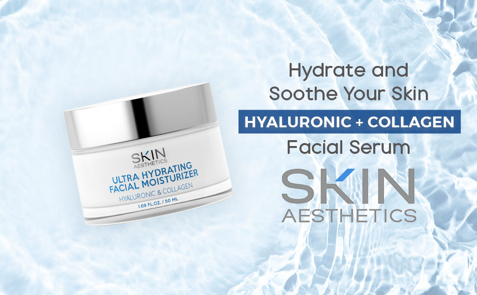 Hydrate and Soothe Your Skin with Skin Aesthetics Hyaluronic Acid & Collagen Facial Moisturizer