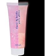 MEICOLY Neon Pink Body Glitter,Luminous UV Black Light Face Glitter Gel,Glow in The Dark Glitter ...