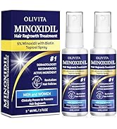 5% Minoxidil for Men and Women Hair Growth: Minoxidil Spray Hair Regrowth Treatment Serum with Bi...