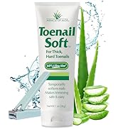 Toenail Soft Temporary Nail Softening Cream for Thick, Hard Toenails with Aloe 1 Oz with Easy Hol...