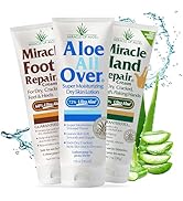 Miracle of Aloe 3-pack Assortment, includes 1 ounce tubes each of Miracle Foot Repair, Miracle Ha...