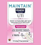 Monistat Maintain UTI Kit, 2-in-1 Urinary Tract Infection Kit, 2 UTI Test Strips and 12 UTI Pain ...