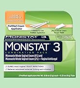 MONISTAT 3-Dose Yeast Infection Treatment For Women, 3 Prefilled Applicators & External Itch Cream