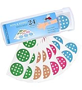 Itch Relief Patches 24 Counts, Natural Bug Bite Itch Relief Stickers for Kids, Instantly Reduce I...