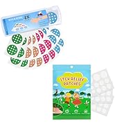 Colorful & Transparent Itch Relief Patches 96 Counts, Natural Bug Bite Itch Relief Stickers for K...
