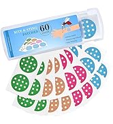 Itch Relief Patches 60 Counts, Natural Bug Bite Itch Relief Stickers for Kids, Instantly Reduce I...