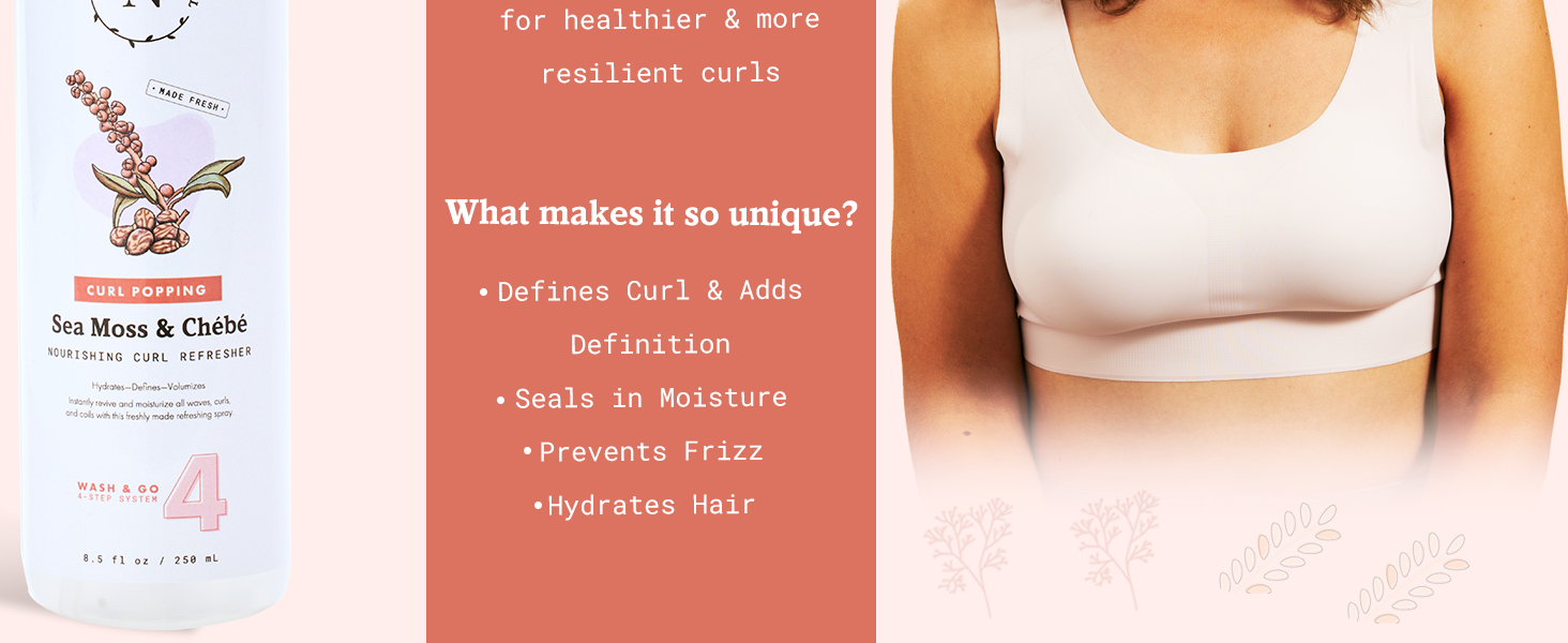 Sea moss chebe from chad curl definition refresher spray anti frizz hydrating