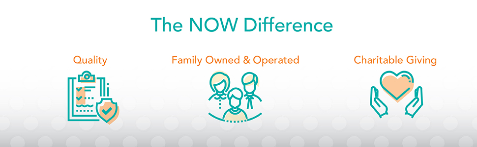Image showcasing what separates NOW from other brands