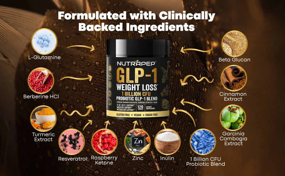 NutraPep GLP-1 with clinically backed ingredients for fast insulin resistance support, kind formula