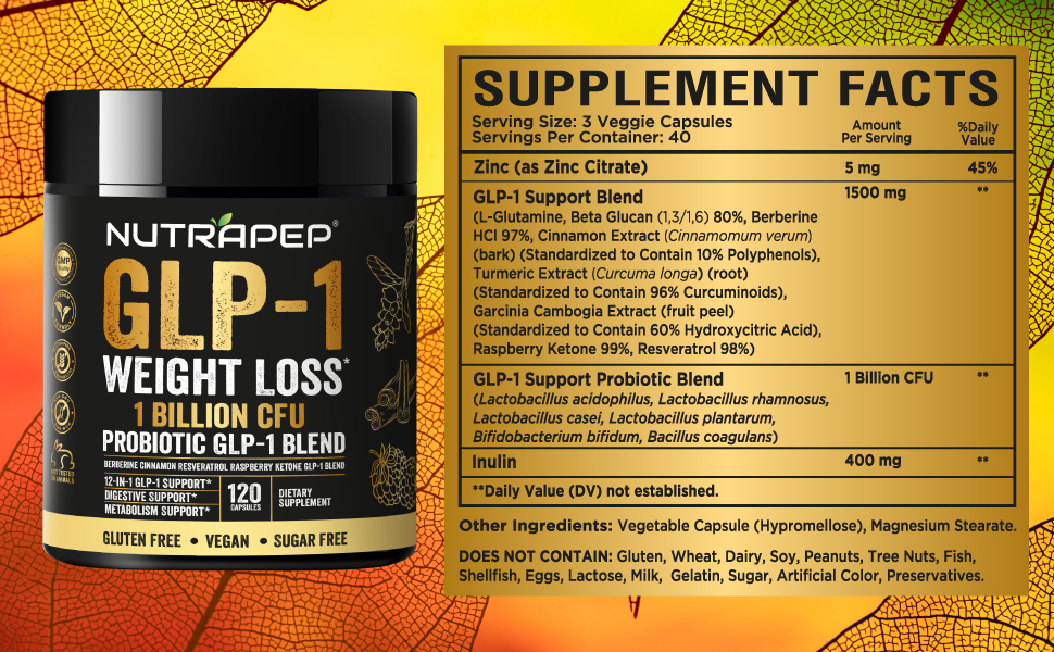 NutraPep GLP-1 complete alternative supplement facts - fast kind weight loss with probiotics