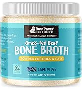 Raw Paws Beef Bone Broth for Dogs & Cats, 6-oz - Made in USA - Dog Food Topper - Bone Broth Prote...