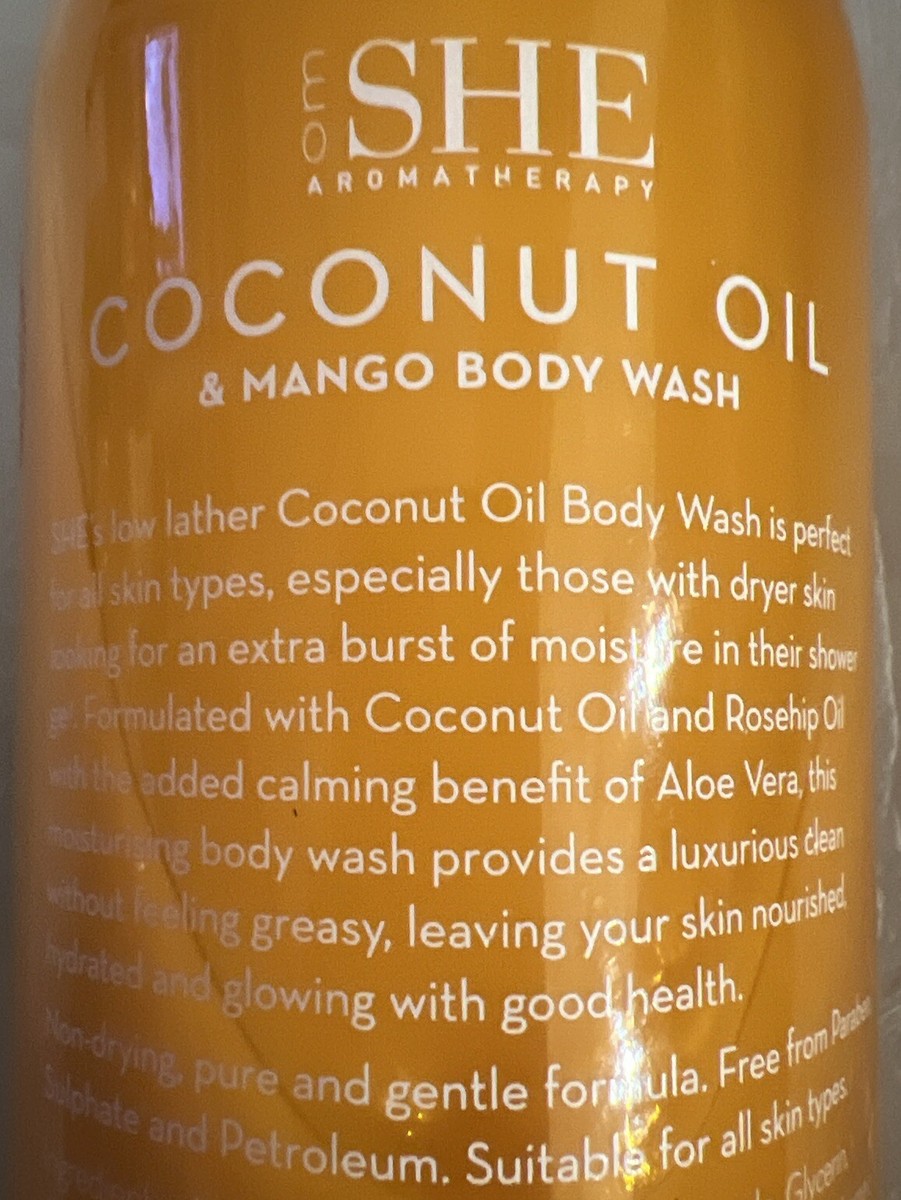 Om She Australian Made Aromatherapy Coconut Oil & Mango Body Wash | eBay