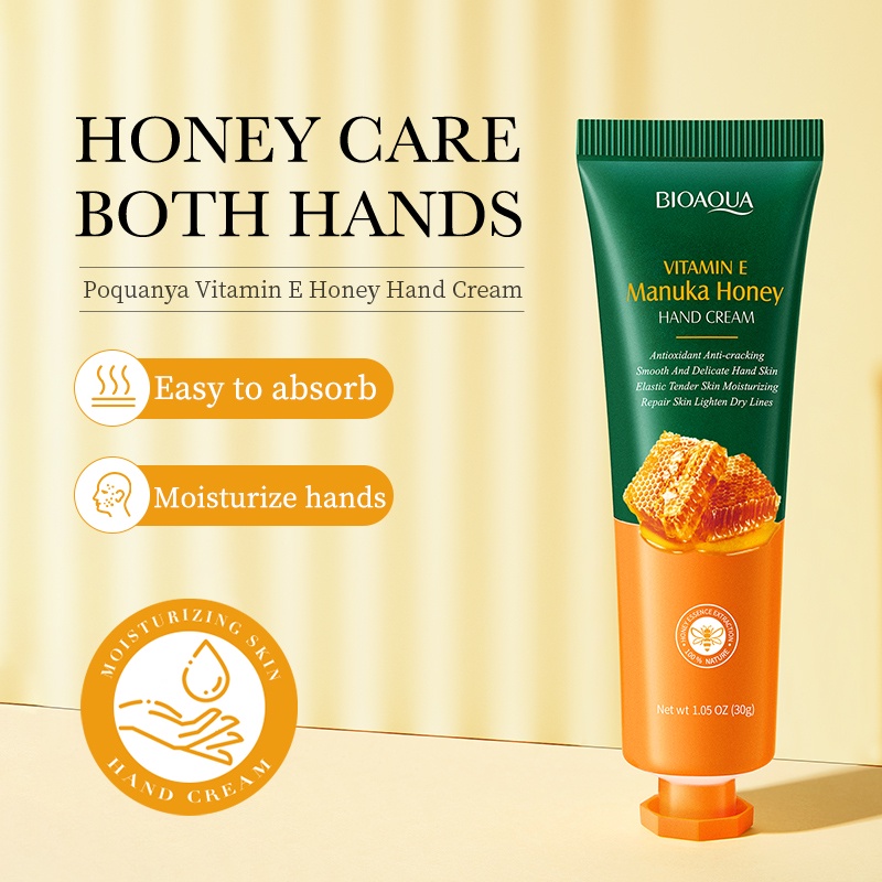 BIOAQUA Vitamin E Manuka Honey Hand Cream Hydrating Moisturizing Hand Cream 30g | Shopee Singapore