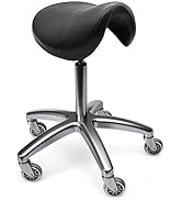 TASALON Saddle Stool - Ergonomic Saddle Chair - Comfortable Saddle Stool with Wheels - Swivel Sal...