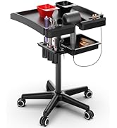 TASALON Salon Tray on Wheels, Hairstylist Rolling Carts with Wheels and Drawers, Hair Salon Cart ...
