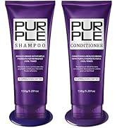 Sulfate Free - Purple Shampoo and Conditioner Set for Women 5.29 Oz for Blonde, Brassy Hair - Hyd...