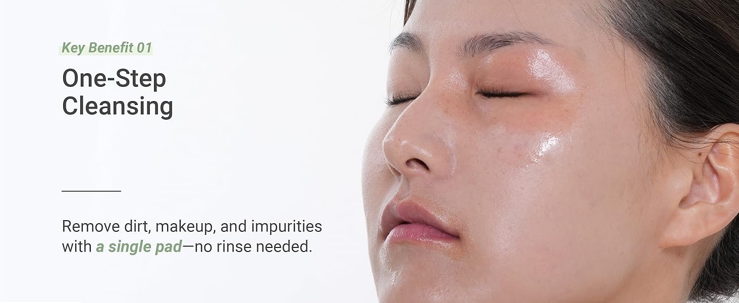 key benefit 1 one step cleansing remove dirt makeup and impurities with a single pad no rinse needed
