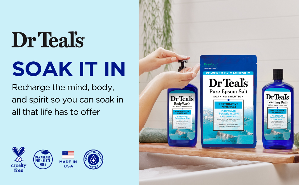 Dr Teal's restorative minerals collection