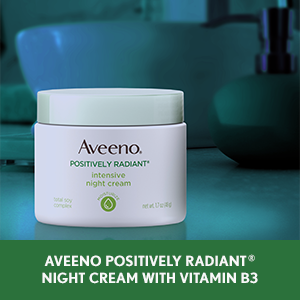 Aveeno Positively Radiant Night Face Cream with Vitamin B3 to brighten dull, uneven skin