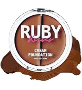 Ruby Kisses 3D Face Creator Cream Foundation & Concealer, 12 Hours Long Lasting, Medium to Full C...