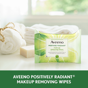 Aveneo Positively Radiant Makeup Removing Face Wipes for makeup, dirt and oil that can dull skin