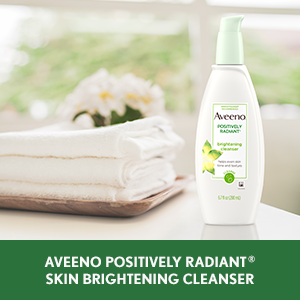 Aveeno Positively Radiant Skin Brightening Facial Cleanser helps improve look of skin tone