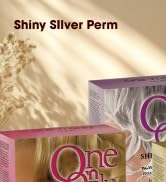shiny silver perm