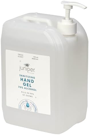 Juniper CLEAN Hand Sanitizer Gel with 70% Alcohol 1.06 Gallon with Pump