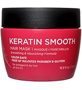 Luseta Keratin Smooth Hair Mask Hydrating & Nourishing for Dry Damaged Hair 16.9 oz
