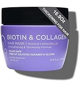Luseta Biotin Collagen Hair Mask for Dry & Damaged Hair 16.9 Oz, Strengthening & Thickening Treat...