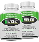 Estrohalt 2 Pack 120 Pills- Best Estrogen Blocker DIM Supplement (Diindolylmethane) and Indole-3-...