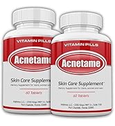 Acnetame Acne Pills 2 Pack 120 Pills- Vitamin Supplements for Acne Breakouts- Hormonal Pimple Tab...
