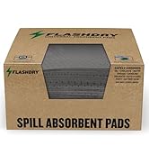 FlashDry - Universal Spill Absorbent Pads (100 Pads per Container) | 17.5” x 13.5” x 2mm Oil and ...