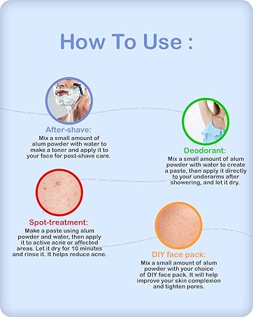 How to use alum powder 