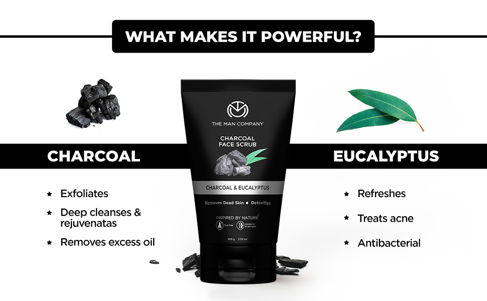 face scrub wash charcoal smooth removes dust dirt pollution