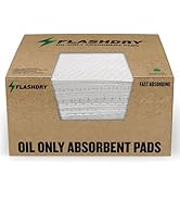 FlashDry Oil Absorbent Pads – High Absorbency of Oil-Based Liquids, Water-Repellent, Tear-Resista...