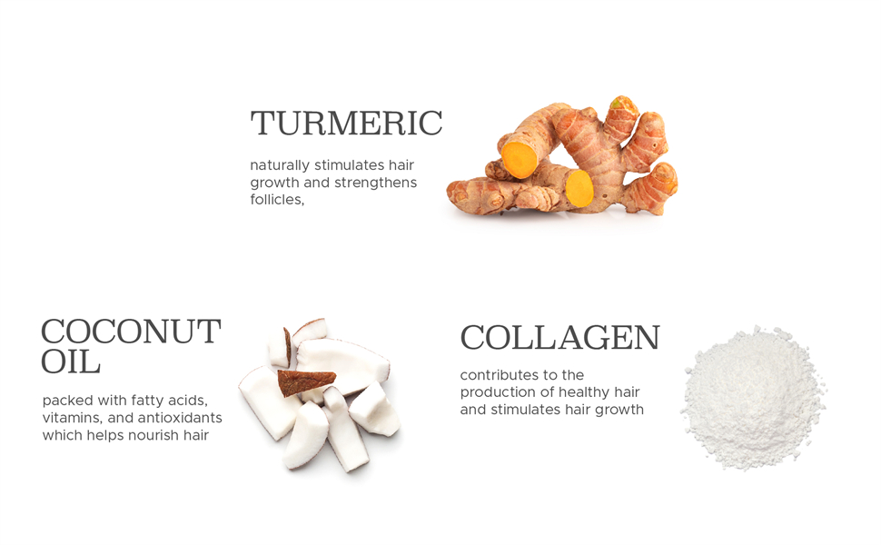 turmeric and collagen hair oil