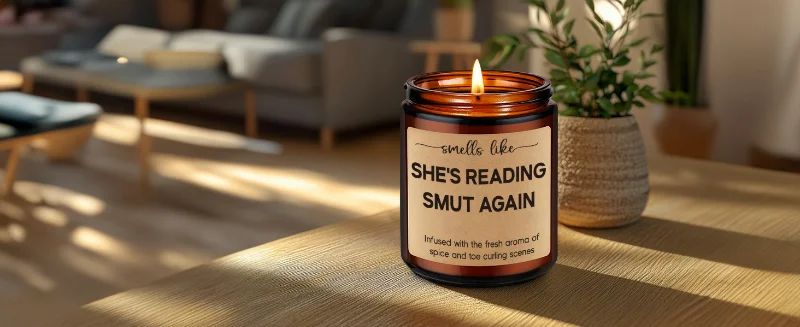 gifts for book lovers, reader gifts, book themed gifts, dark romance candle, book candles for women