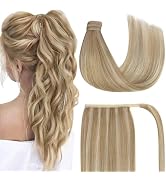 Ve Sunny Ponytail Extension Human Hair Blonde Hair Extensions Ponytail Light Blonde Mix Golden Bl...