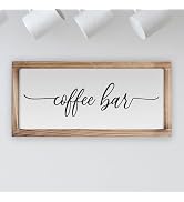 Coffee Bar Sign Decor 8x17 Inch, Coffee Sign, Coffee Decor for Coffee Bar Accessories, Coffee Tab...